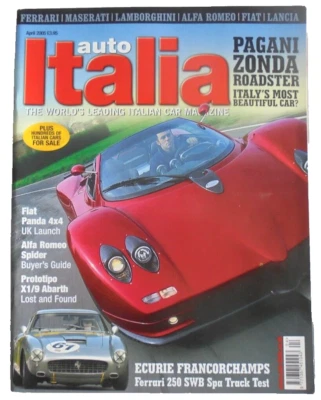 Auto Italia Magazine #104 April 2005 Pagani Zonda Ferrari 250GT SWB Panda 4x4 - Image 1 of 2