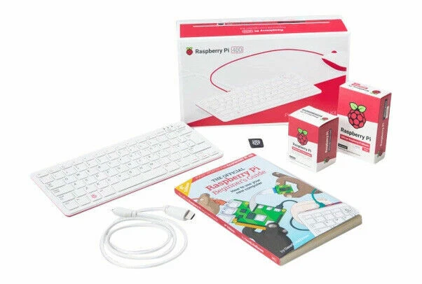 Raspberry Pi 400 Kit (microSD, Broadcom BCM2711, 1.80 GHz, 4GB, US layout) Keyboard PC - SC0384