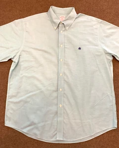 Brooks Brothers Button Shirt Mens XL Short Sleeve Supima Cotton Camp BBQ Pool - Picture 1 of 6