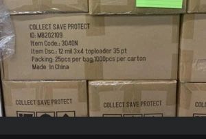 *CASE* 1000 ULTRA CSP COLLECT*SAVE*PROTECT Top Loaders Standard 3x4 Regular Card