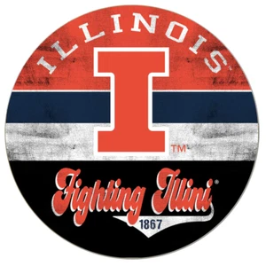 Illinois Fighting Illini Weather Resistant Vinyl Die Cut Sticker Decal 04 - Picture 1 of 1