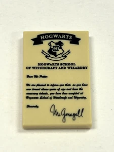 Lego Harry Potter Hogwarts Acceptance 2x3 Decorated Tile - Picture 1 of 1