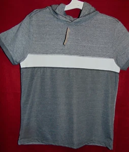 Mens Size L Colorblock Gray, White & Gray Hoodie by Highland Originals NEW TAGS! - Picture 1 of 6