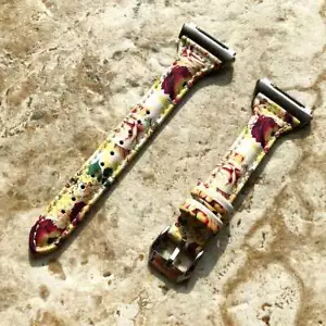 Bouquet Rosen schmal elegant weiches Lederband Armband für Fitbit Ionic Smartwatch - Bild 1 von 5