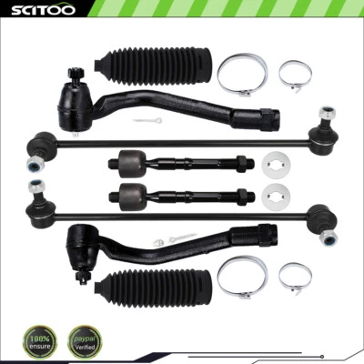 Front Outer Inner Tie Rod Sway Bar End Link Steering For 2011-12 Hyundai Sonata - Image 1 of 4