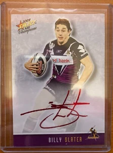 2009 NRL SELECT CHAMPIONS BILLY SLATER RED FOIL SIGNATURE MELBOURNE STORM FS20 - Picture 1 of 2