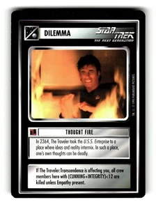 1995 Star Trek Black Border Alternate Universe Card Thought Fire - Picture 1 of 4