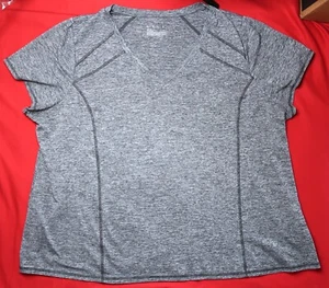 Camisa de Entrenamiento Lane Bryant LIVI Gris Ropa Activa Cuello en V Talla 26/28 - Imagen 1 de 6