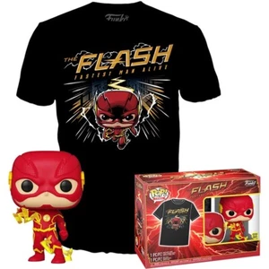 FLASH [TV] Funko POP! (Glow in the Dark) Vinyl Figure & Adult T-Shirt 2-Pack - Picture 1 of 7