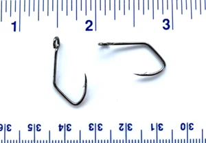 100 Matzuo 150010 black chrome Siwash Open Eye fish fishing hooks size 6 - Picture 1 of 1