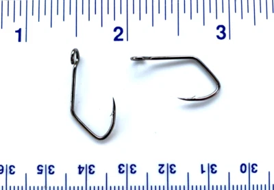 100 Matzuo 150010 black chrome Siwash Open Eye fish fishing hooks size 6