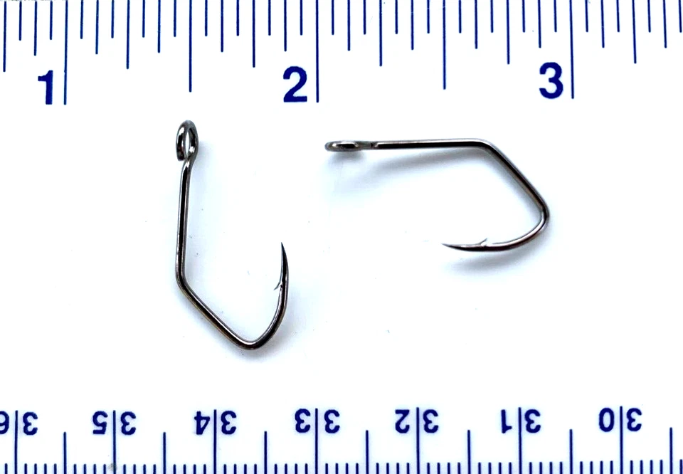 100 Matzuo 150010 black chrome Siwash Open Eye fish fishing hooks size 6