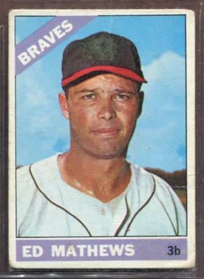 1966 Topps Set-Break #200 Eddie Mathews VG-VGEX (crease) *JAYSACE* - Image 1 of 2