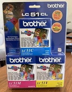BROTHER LC51CL 3 PIECE COLOR PACK, INK CYAN, MAGENTA, YELLOW - Picture 1 of 3