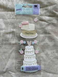 EK Success A Touch of Jolee's Dimensional Stickers Wedding Cake New - Picture 1 of 2