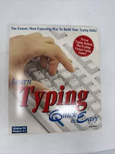 Typing Quick & Easy Software CD ROM / Floppy Disks (PC, 2001) Windows 95 / 3.1 - Picture 1 of 24