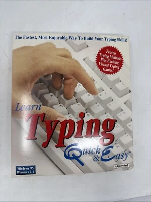 Typing Quick & Easy Software CD ROM / Floppy Disks (PC, 2001) Windows 95 / 3.1 - Image 1 of 4