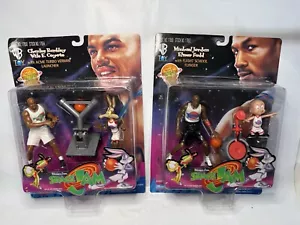 Figurina Space Jam Charles Barkley & Michael Jordan Playmates 1996 vintage nuova scatola DMG - Foto 1 di 5