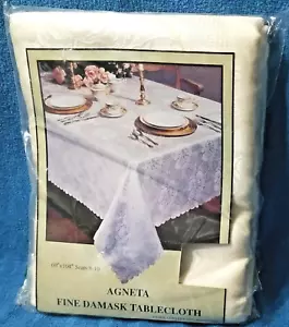 Tovaglia Damascata GRANDE Floreale Panna Rettangolare 60x104 Made in Turkey Matrimonio - Foto 1 di 8