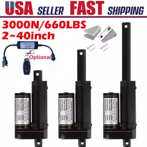12V 3000N Schwerlast Linearantrieb wasserdicht Hub 6 Zoll 8" 2 Zoll ~ 40 Zoll - Bild 1 von 35