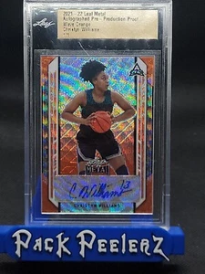 2022-23 TARJETA AUTOMÁTICA DE NOVATO A PRUEBA DE METAL LEAF CHRISTYN WILLIAMS PRIZM 1/1 - Imagen 1 de 2