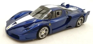 Hot Wheels 1/18 Scale Diecast DC9824S - Ferrari FXX TMGM - Blue/White Stripes - Picture 1 of 5