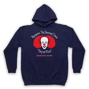 IT PENNYWISE THE DANCING CLOWN UNOFFICIAL KING FILM ADULTS UNISEX HOODIE - Picture 1 of 11