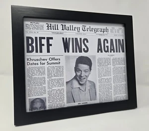 Back to the Future - 'Biff Wins Again' Newspaper Photo Reproduction Prop 8x10 - Picture 1 of 4
