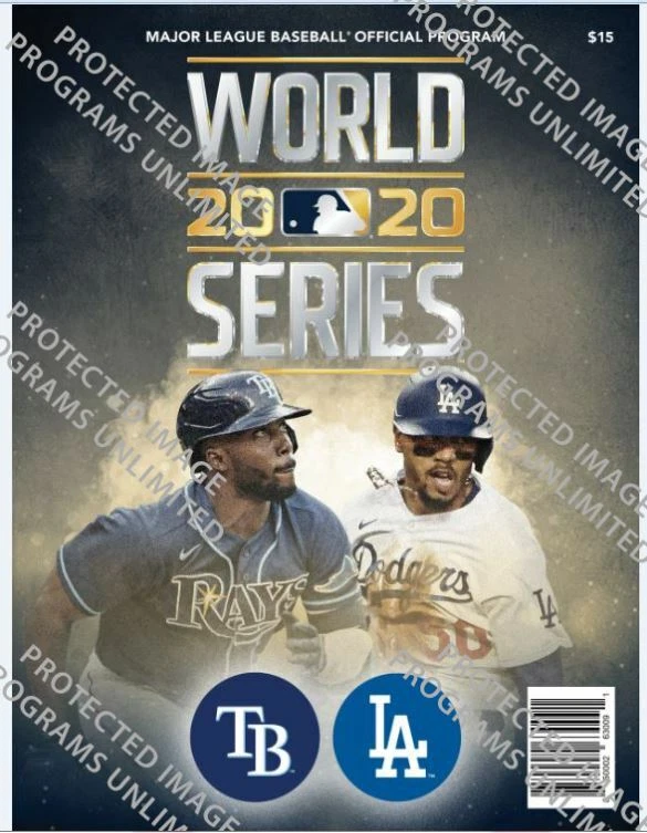 2020 OFFICIAL MLB WORLD SERIES PROGRAM LOS ANGELES DODGERS VS. TAMPA BAY RAYS  - Image 1 of 1