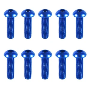 HobbyStar Aluminum Button Head Screw, M3X10, Blue, 10PC 3mm 3 mm 10mm - Picture 1 of 1