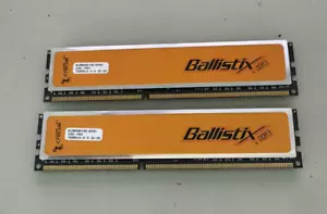 Crucial 4GB Kit (2X2GB) BL25664BA133 Ballistix 240-pin DDR3 PC3-10600 6-6-6-20 - Picture 1 of 3
