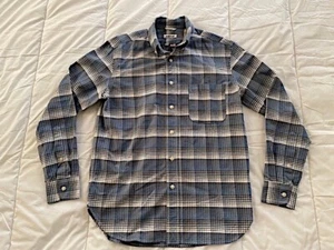 Lknw THE HILL-SIDE blau/grau MADRAS Flanell ARBEITSHEMD Made in USA Small AW15 - Bild 1 von 11