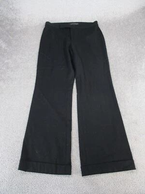 Pantalones de vestir Ralph Lauren etiqueta negra para mujer 8 pantalones de lana negros pierna recta * Foto 1 de 4