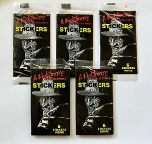 A Nightmare On Elm Street Sticker Packs - 5 Sealed Packs - 1984 Freddy Krueger - Picture 1 of 5