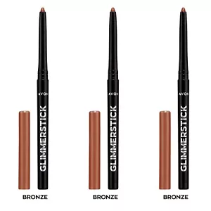 NEW Avon Glimmerstick Retractable Eyeliner - Bronze 0.28 g / SET OF 3 - Picture 1 of 12
