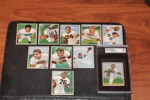 10 diff. 1950 Bowman Football Cleveland Browns, Mostly VG/EX+, - Picture 1 of 2