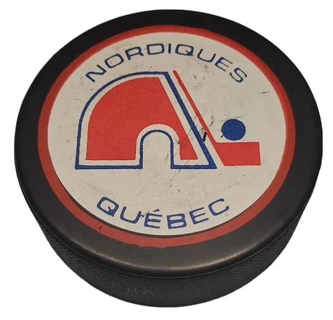 1970-1980s QUEBEC NORDIQUES VINTAGE OFFICIAL HOCKEY PUCK VICEROY MFG. MADEin🇨🇦 Cover