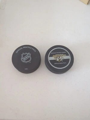 NHL Nashville Predators Official Game & Practice Pucks - Image 1 of 4