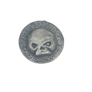 Harley-Davidson Metal Button With Skull Logo - Picture 1 of 8