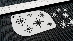Xmas Christmas Snowflakes Airbrush Stencil Card Window Face Body Cake Decoration - Picture 1 of 1