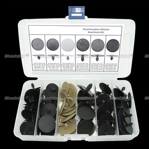 81 Clips Hood Insulation Retainer Assortment Push Type Fastener Fit 6-6.5mm Hole - Imagen 1 de 3