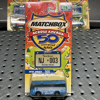 Matchbox Across America 50th Birthday New Jersey Ikarus Coach Bus Die Cast 1/160 - Image 1 of 4