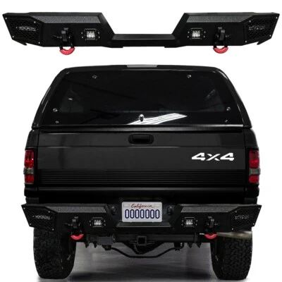 Vijay Fit 1994-2002 Dodge Ram 2500/3500 Steel Rear Bumper With LED Lights&D-Ring Foto 1 de 4