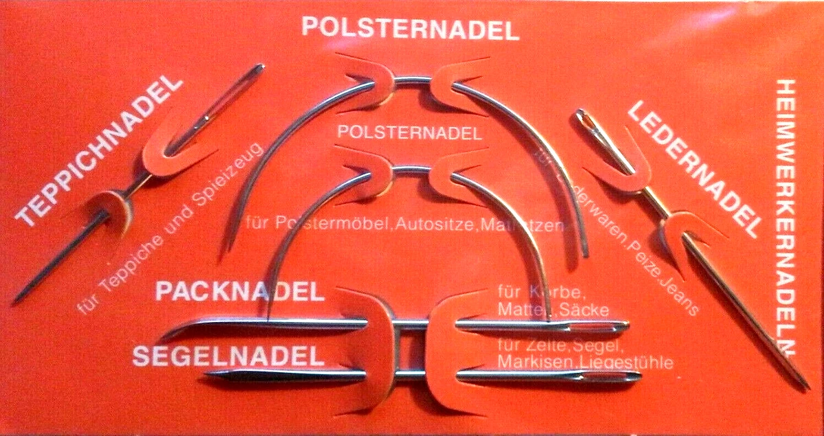 4 Stück Gebogene Leder-Nähnadeln Silber - Strapazierfähig, Für Basteln & Reparaturen