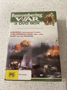 Remembering War 3 DVD Box Set (Kokoda) (The Korean War) (Fury) New & Sealed - Picture 1 of 4