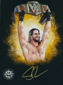 Reimpresión de foto firmada por Seth Rollins (WWF WWE), imán de nevera, calcomanía brillante   - Imagen 1 de 1