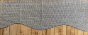 COUNTRY CURTAINS BRAND SCALLOPED LINED GINGHAM VALANCE DARK BROWN CREAM  52'x17" - Picture 1 of 13