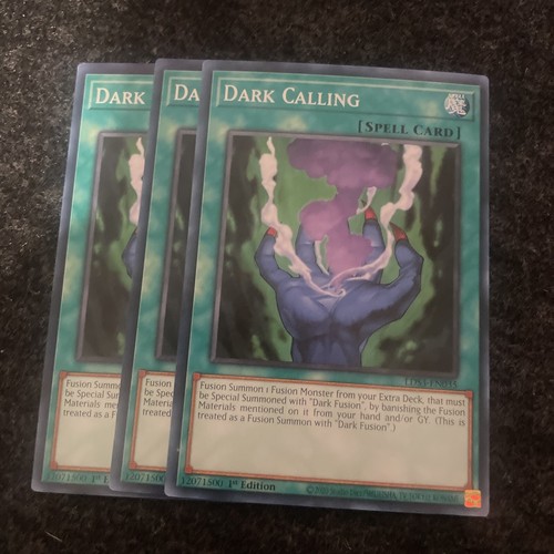 Yugioh! x3 Dark Calling LDS3-EN035 Common 1st Ed 3x Yu-gi-oh! TCG SET ...