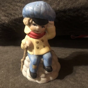1978 Vintage Jassco Merri -Bells “ Tiny -Tim Sitting On A Rock “ ChristmasBell - Picture 1 of 7