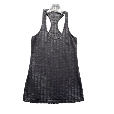 Camiseta sin mangas Lululemon para mujer 6 gris en zigzag espalda deportiva correr entrenamiento gimnasio yoga Y2k Foto 1 de 4